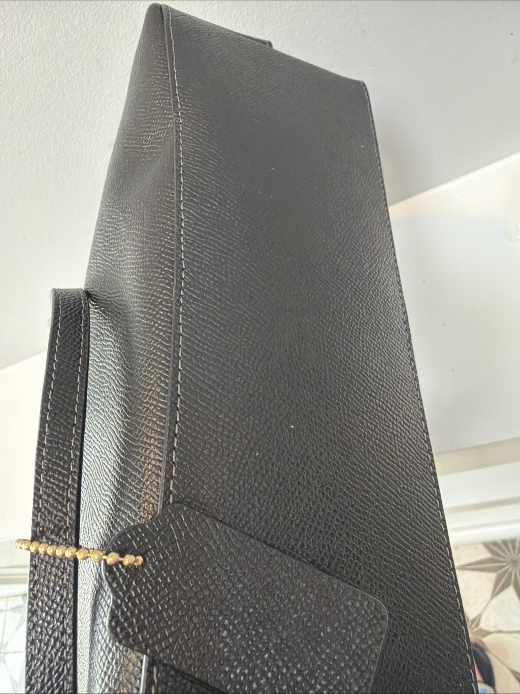 Coach FIONA Black Leather Tote Bag Zip Top Gold Logo Hardware BNWT £350
