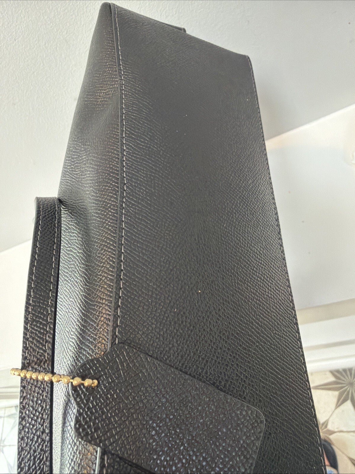 Coach FIONA Black Leather Tote Bag Zip Top Gold Logo Hardware BNWT £350