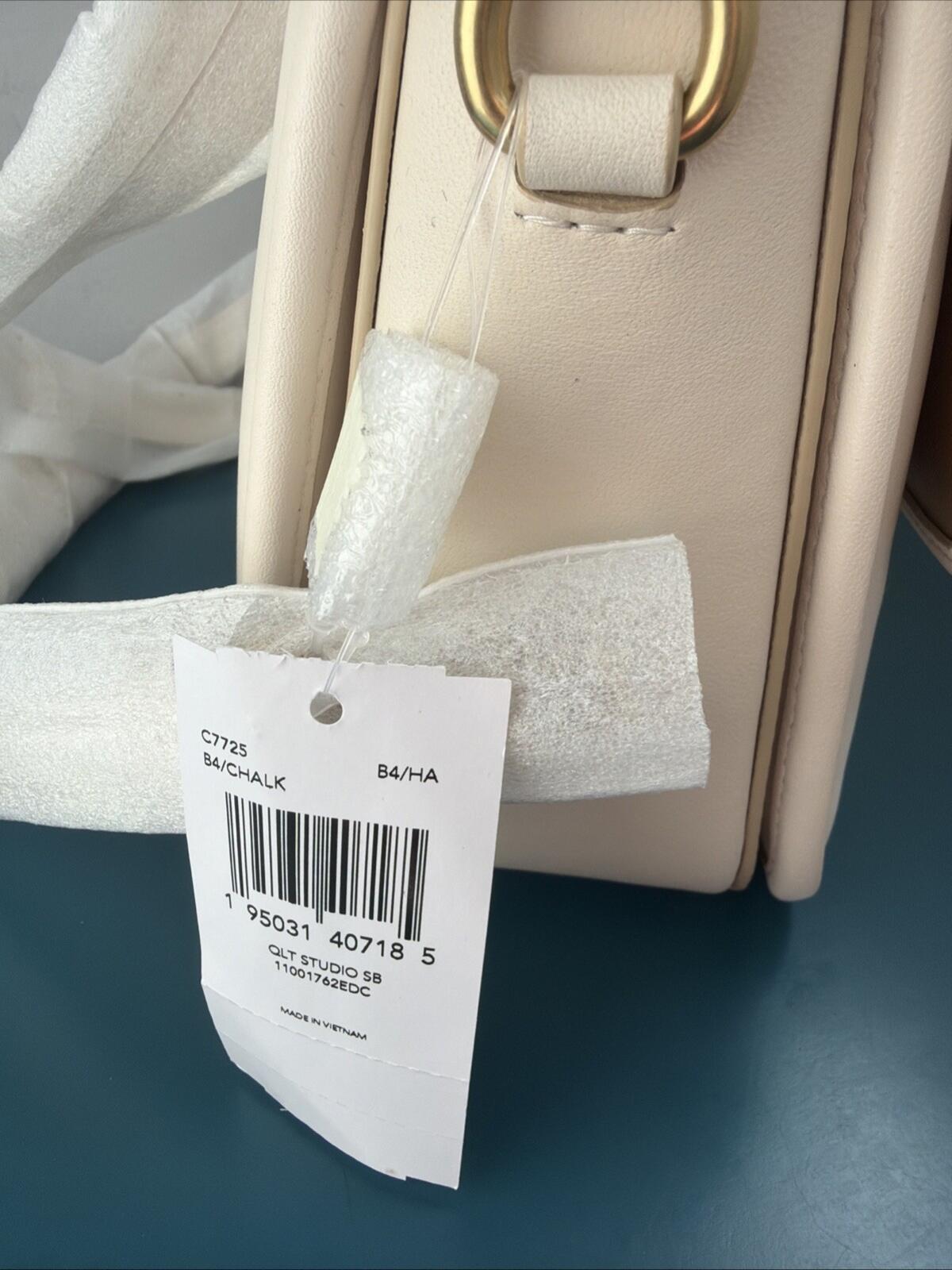 351 Coach Chalk Ivory Quilted Nappa Leather Studio Shoulder Bag C7725 BNIB
