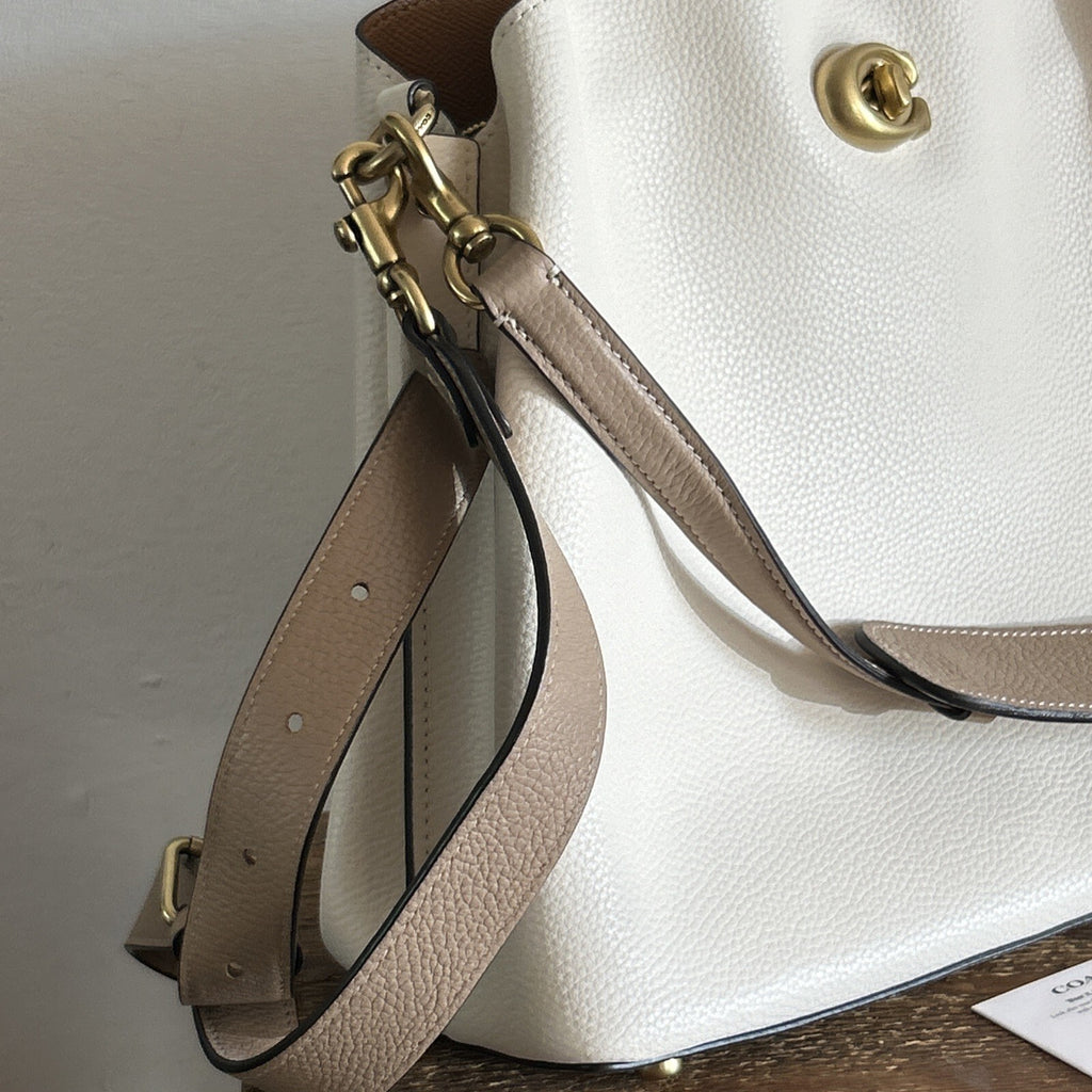406 Coach Willow Shoulder Bucket Bag In Chalk Colour block BNWOT