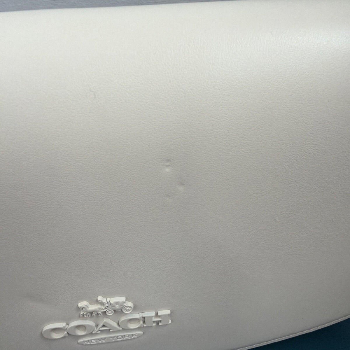 339 Coach Andrea shoulder Clutch bag Chalk Silver BNWT - Some Damage