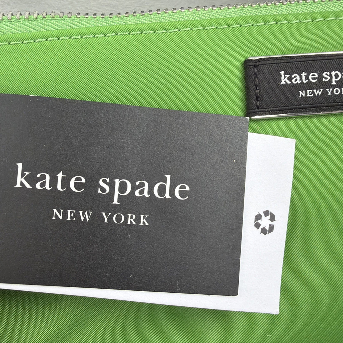 359 Kate Spade Sam Icon Nylon Mini Pochette Wristlet Shoulder Bag Green BNWT