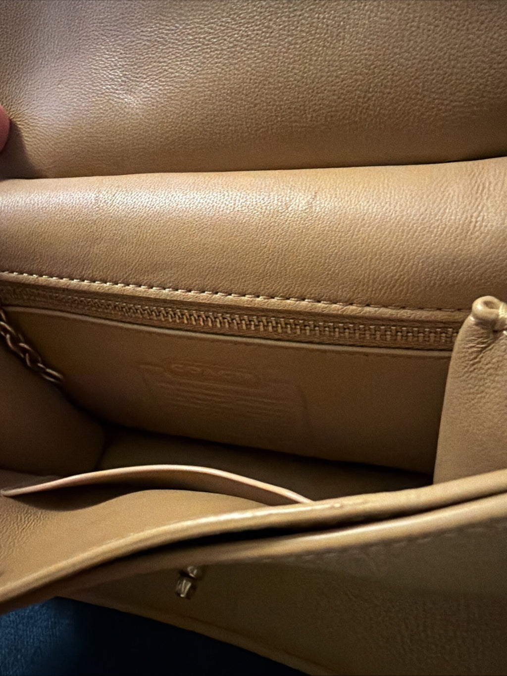 Coach Willis Top Handle 18 Crossbody Pebbled Leather Flax Mustard New