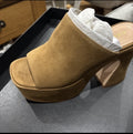 Coach  Bobi Suede Leather Platform Sandals Uk 8 Coconut BNIB Mules