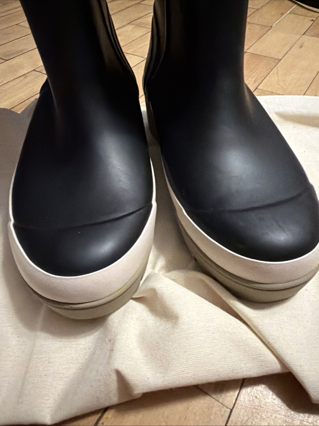 Tory Burch Hurricane Tall Wellington Rain Boots Wellies Uk 3.5 New With Dustbag