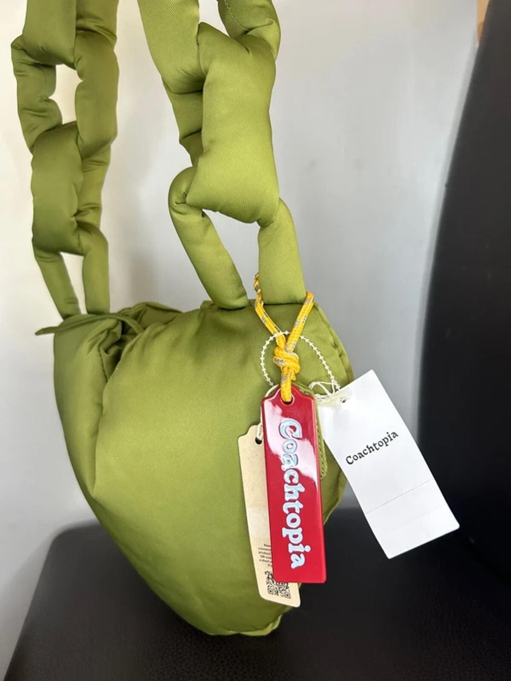 Coachtopia Loop Puffy Heart Bag Olive Green BNWT