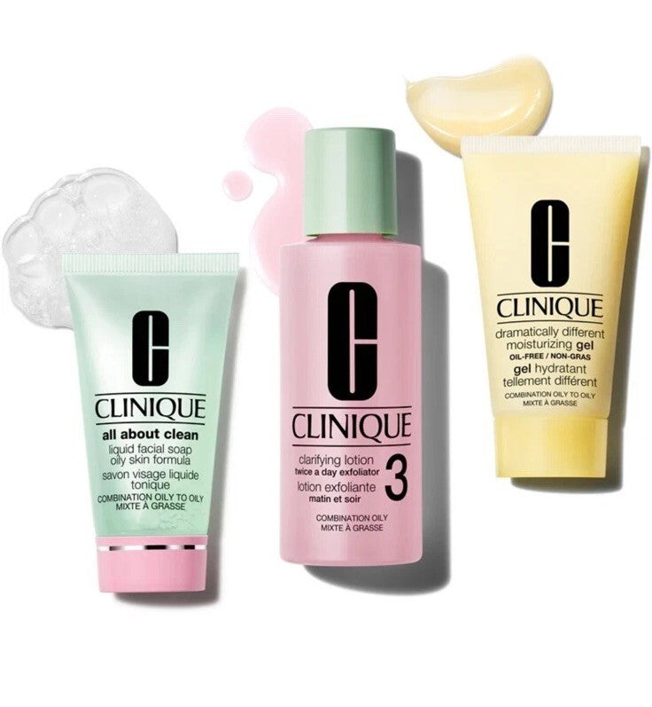 Clinique Skincare Routine 3 Steps Normal To Oily Skin Gift Set BNIB Soap Lotion