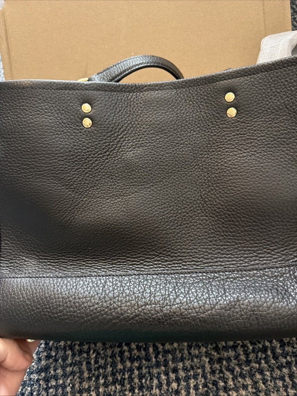 Coach Dempsey Tote Bag 22 With Coach Patch BNWT Black Leather