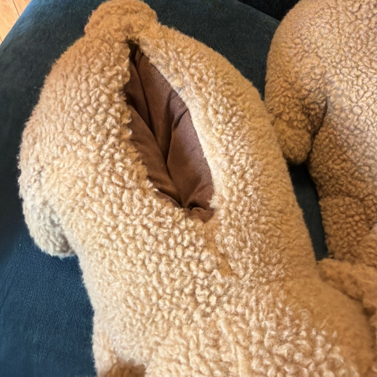 Coach Bunny Rabbit Slipper Teddy Sherpa Fleece Fluffy Brown Size S UK 5-7.5 £295