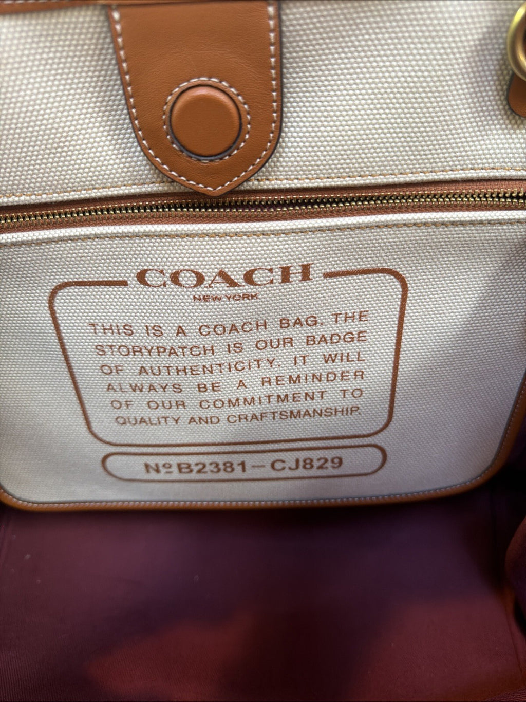 Coach Reese 28 Tote Bag BNWT Horse & Carriage Leather & Natural Canvas