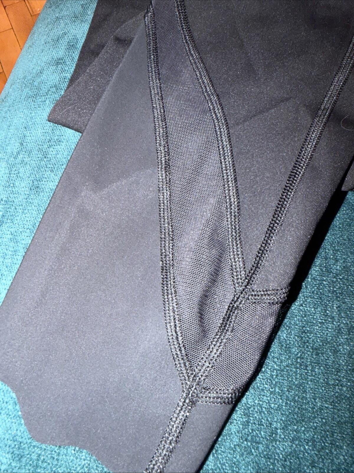 Lululemon Wunder Under Crop Leggings II Roll Down Scallop Luxtreme 24” Black Uk8