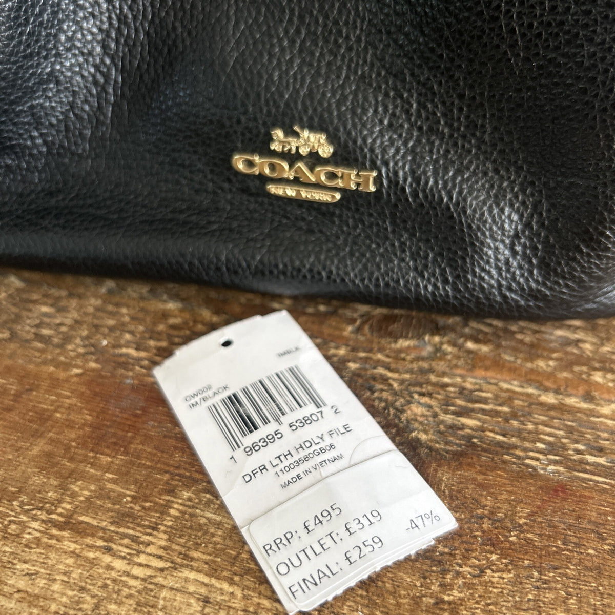 417 Coach Hadley Crossbody Bag BNWT in Black