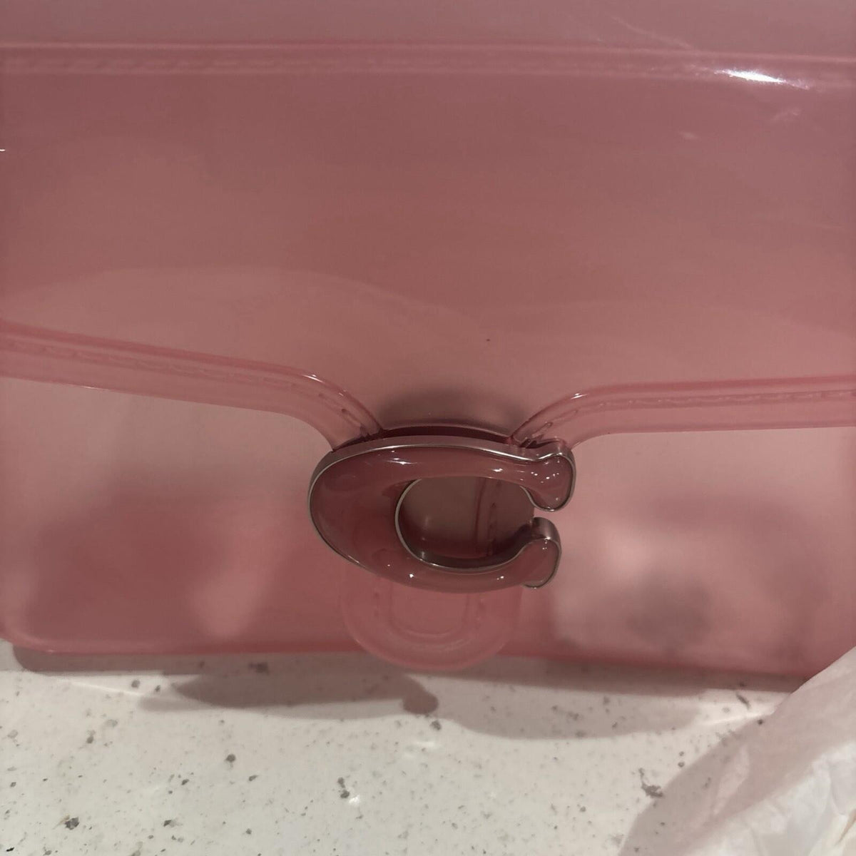 Coach Jelly Tabby Silver/Candy Pink From the Runway Bestseller BNWT