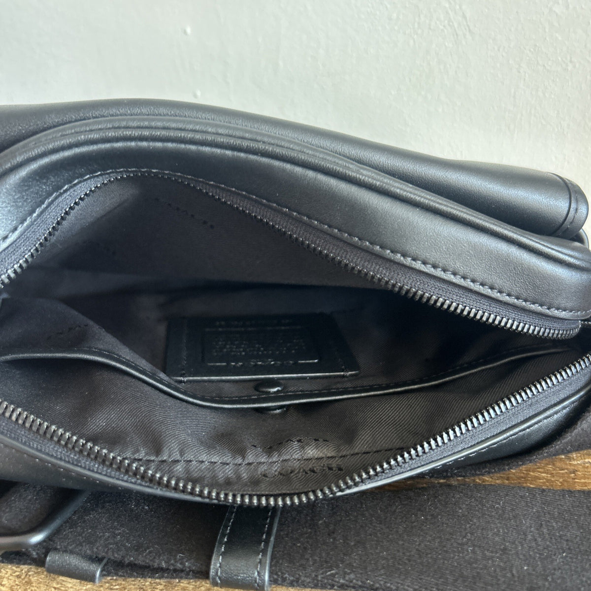 Coach Charter Flap Crossbody 24 In Black Leather BNWT 2 Straps