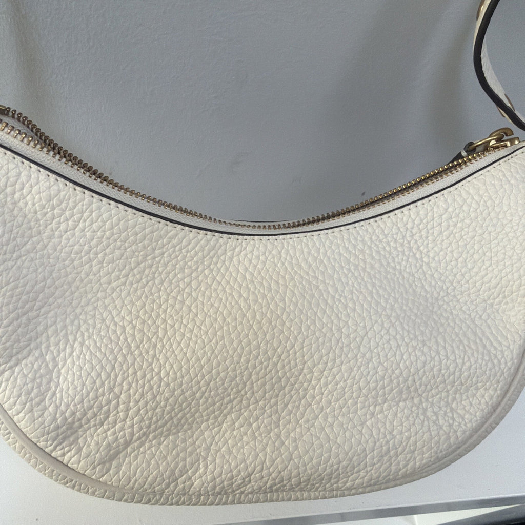 Coach Chalk White LUNA Pebble Leather Shoulder Bag BNWT 90s Style