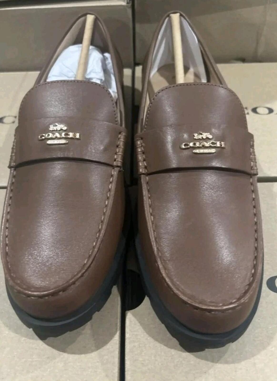Coach Janie Loafer Dark Saddle UK 4.5 US 6.5 EUR 37 RRP £225