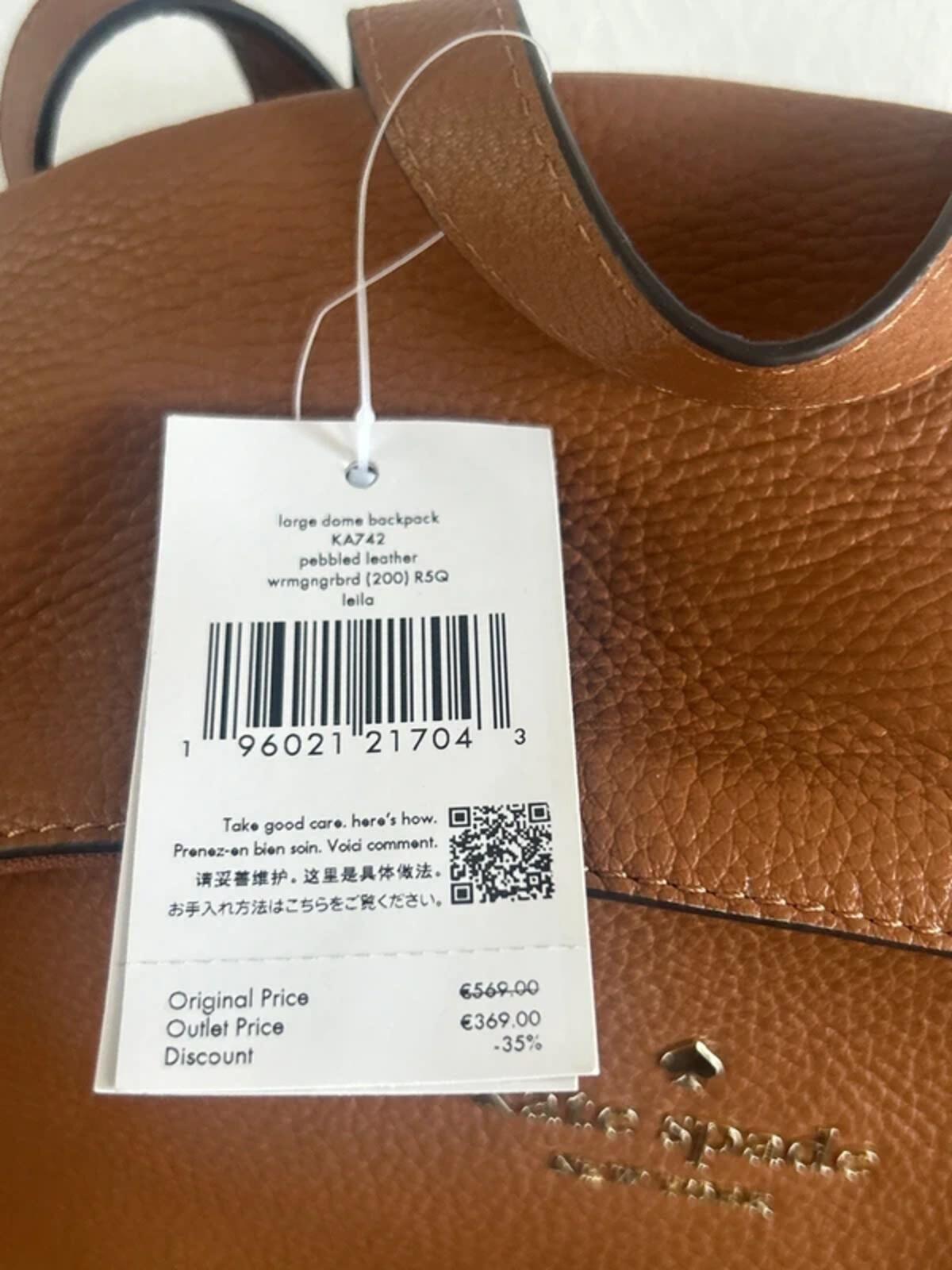 Kate spade Large Leila Dome backpack Gingerbread BNWT Rucksack