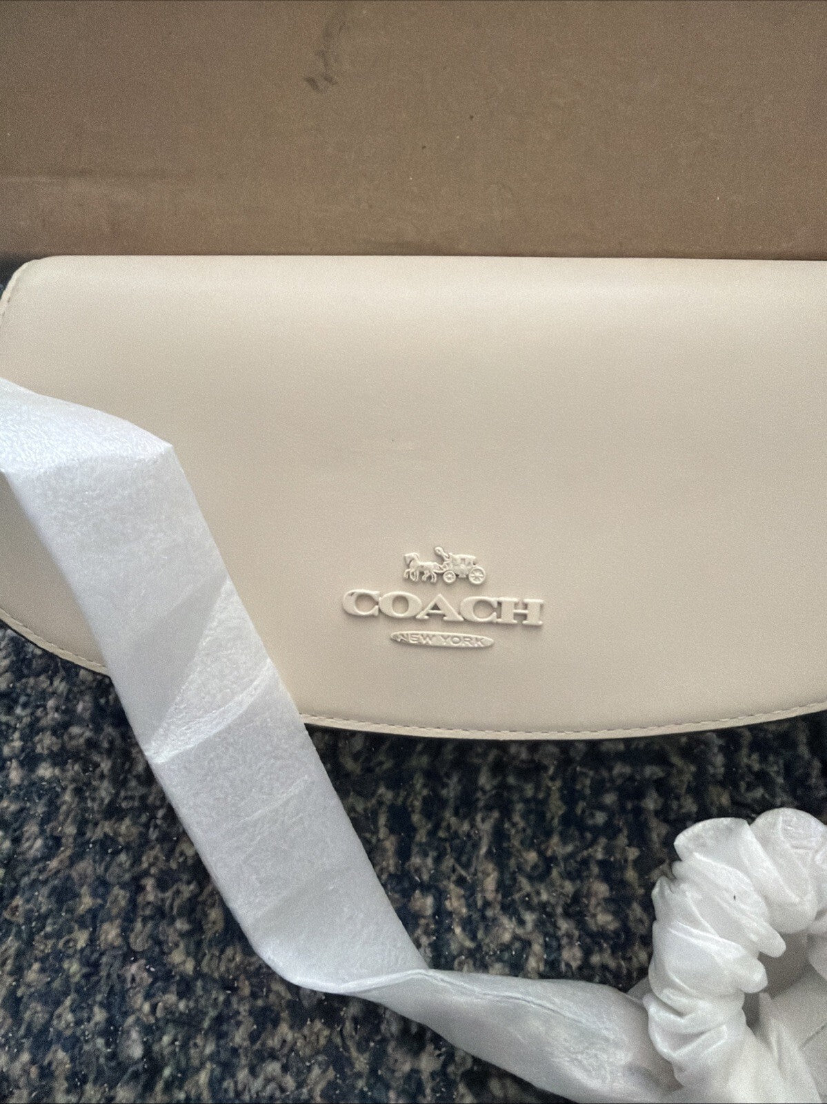 Coach Andrea shoulder bag Ivory BN Cross Body 2 Straps