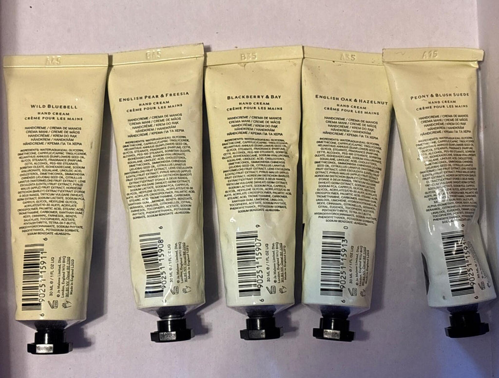 Jo Malone Hand Cream Set 30ml X 5 English Pear BlackBerry Peony Bluebell Rrp£120