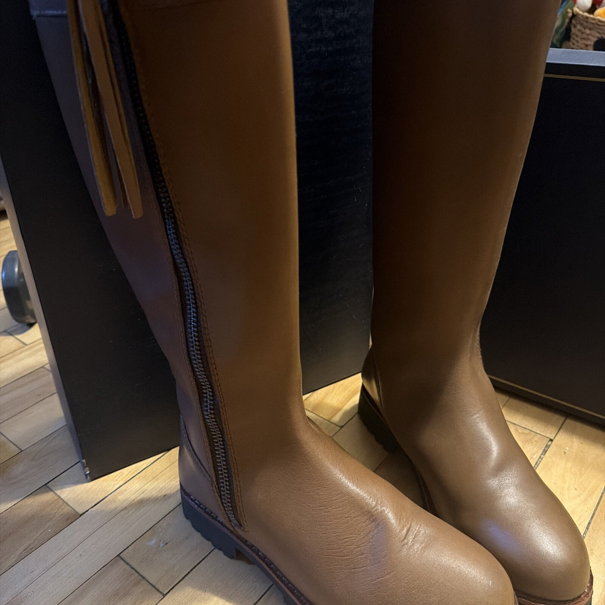 Fairfax & Favor Explorer Boots Oak Brown Leather Narrow Fit Waterproof Uk 7.5 BN