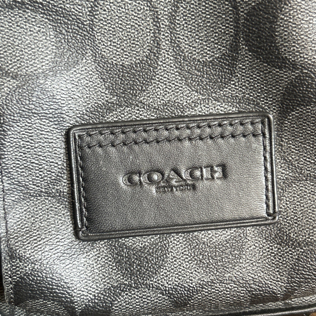 422 Coach Racer Sling Pack In Signature Black/ Charcoal/ Gunmetal Canvas  BNWOT