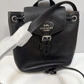 358 Coach Amelia Black Pebble Leather Backpack Rucksack BN Missing One Strap BN