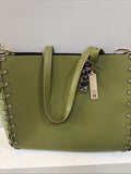 Coach CO667 Re Laceable Tote Olive Green Coachtopia Leather Pouch Medium Bag BN