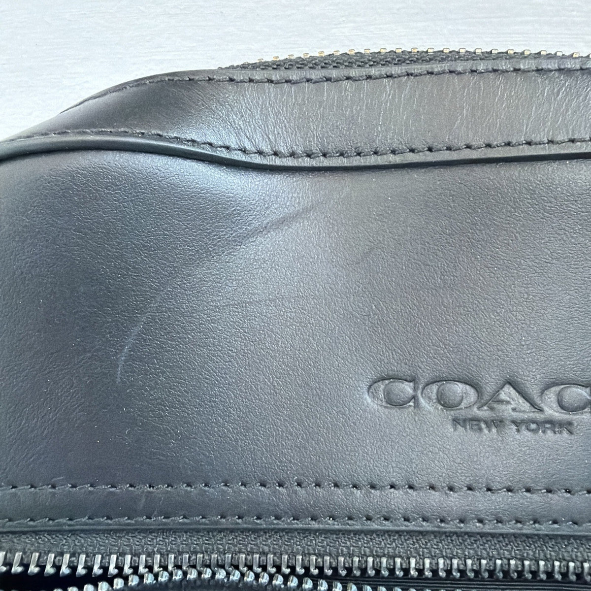 356 Coach Houston Flight Bag In Signature Canvas & Leather Black New £350