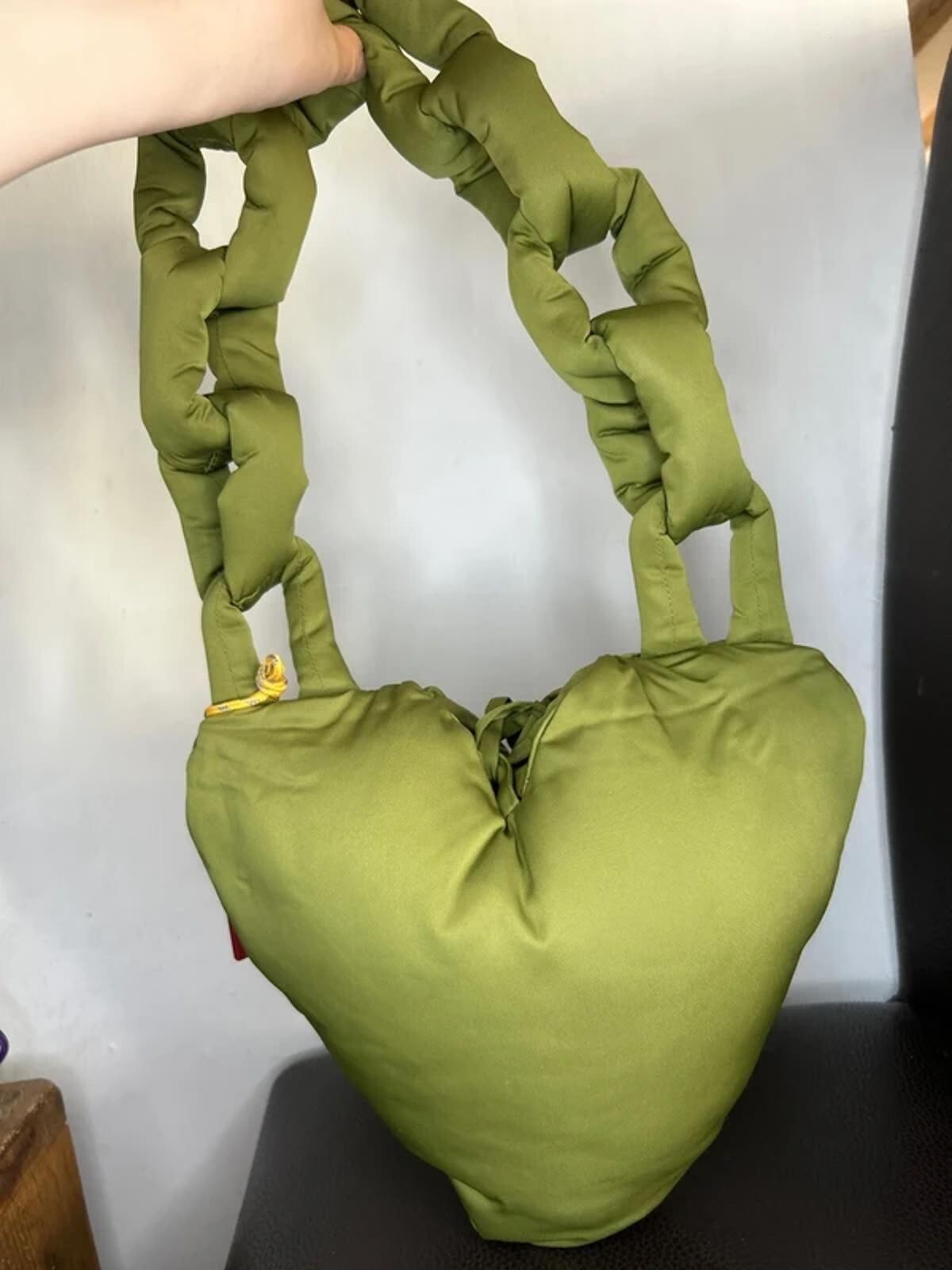 Coachtopia Loop Puffy Heart Bag Olive Green BNWT