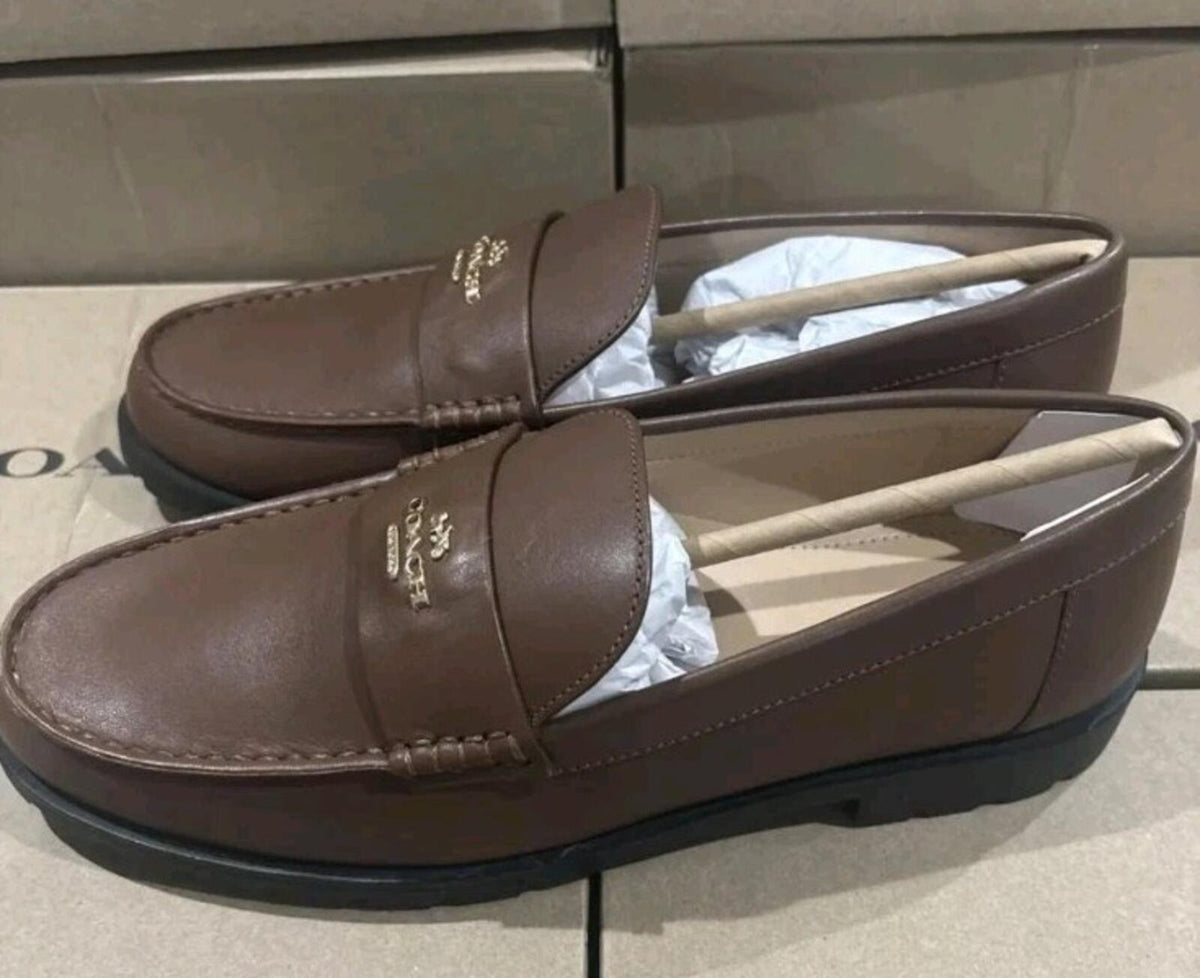 Coach Janie Loafer Dark Saddle UK 4.5 US 6.5 EUR 37 RRP £225