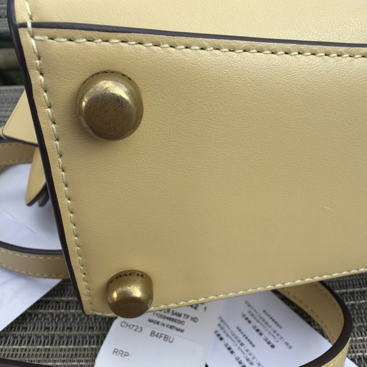 Coach Sammy Top Handle 21 Bag smooth leather Hay - Yellow  RRP £550 BNWT