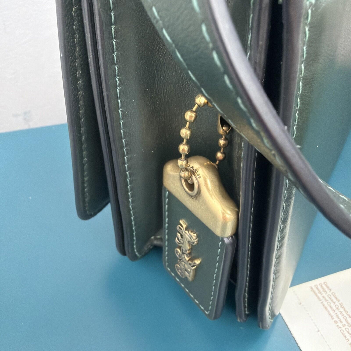353 Coach Lux Bandit Shoulder Cross Body Bag Amazon Green £550 BNWT
