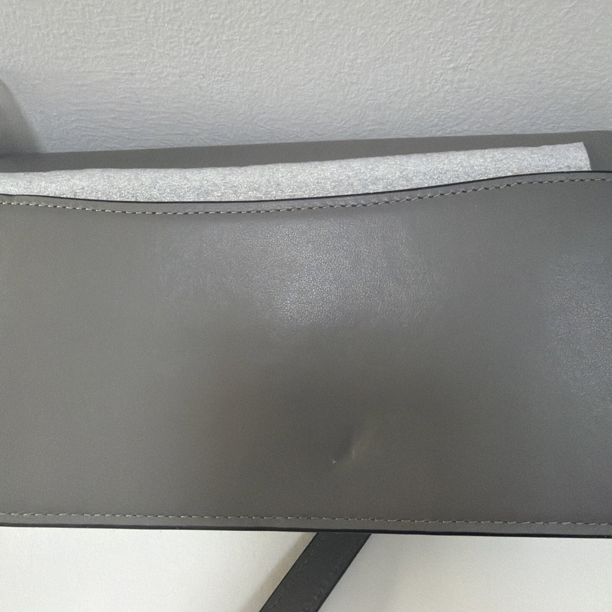 Coach Eliza Flap Crossbody Leather Covered Closure Charcoal Grey BNWT 2 Straps