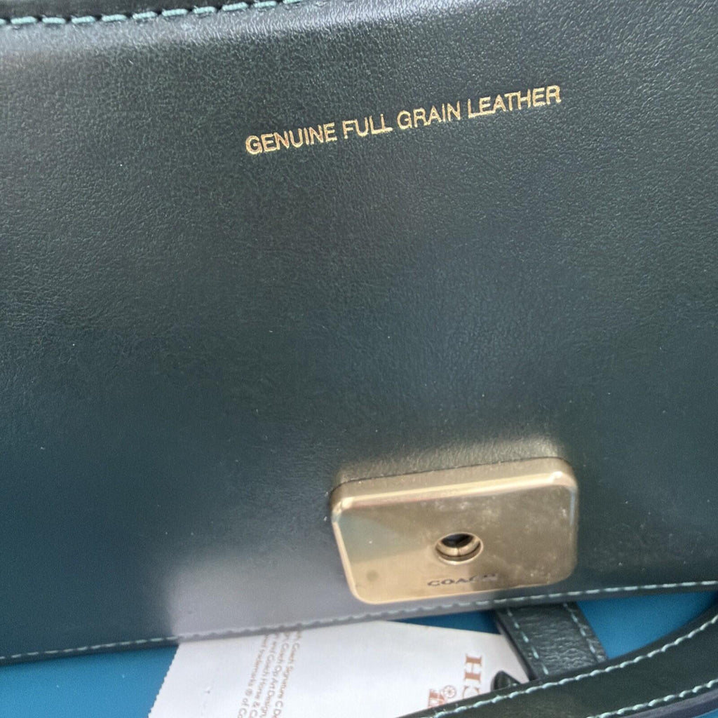 353 Coach Lux Bandit Shoulder Cross Body Bag Amazon Green £550 BNWT