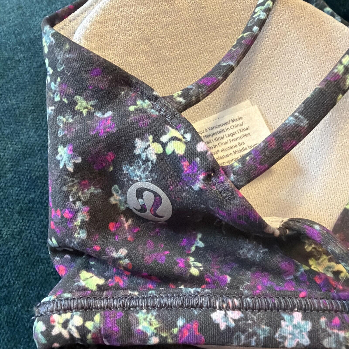 Lululemon Free to Be Bra Wild Light Support A/B Cup Fleur Motion 6 Uk 10 Bnwt