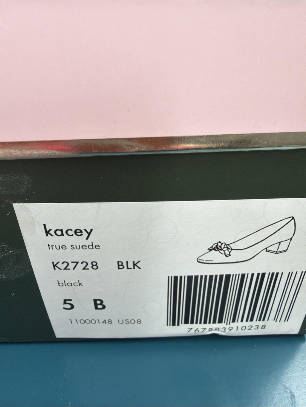 Kate Spade Kacey True Suede Black UK 2.5  BNIB Low  Block Heels £179