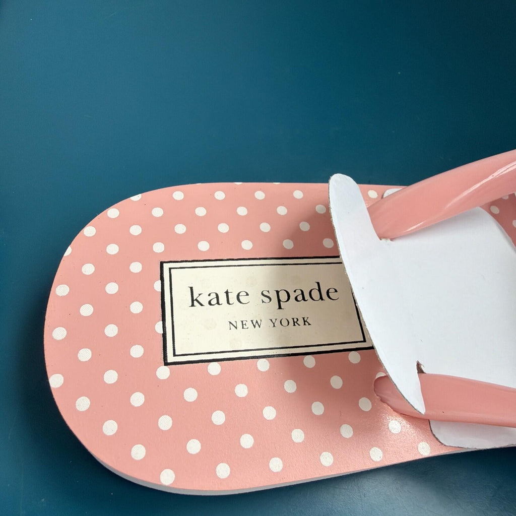 Kate Spade Fiji pale pink Flip Flops Polka Dot  Size 4.5 UK BN