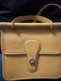 Coach Willis Top Handle 18 Crossbody Pebbled Leather Flax Mustard New