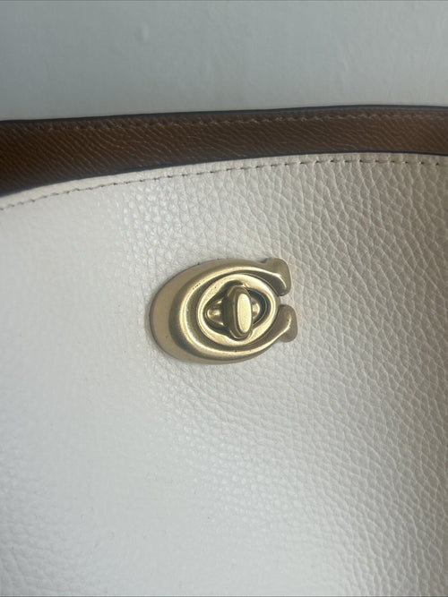 400 Coach willow Bucket Shoulder Bag In Colourblock White BNWOT
