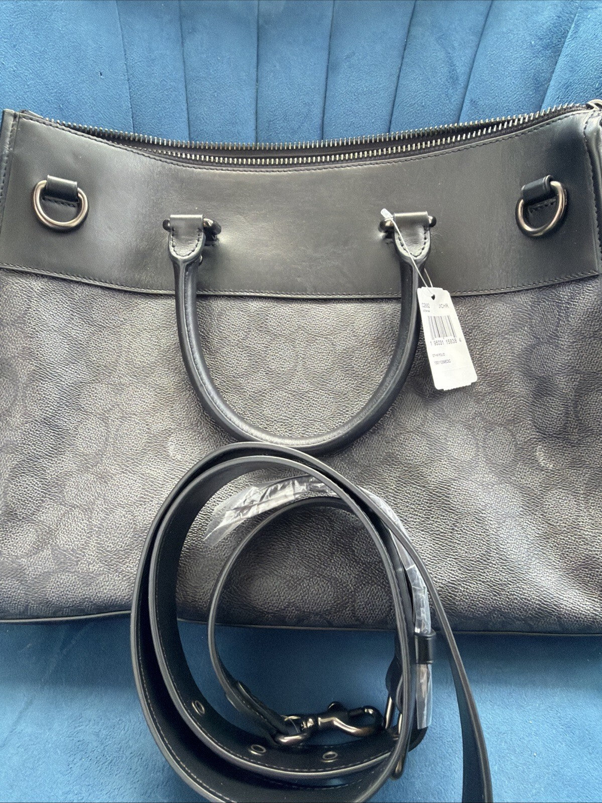 Coach Gotham Folio In Signature Canvas Leather Brief Case Bag RRP £495 Unisex