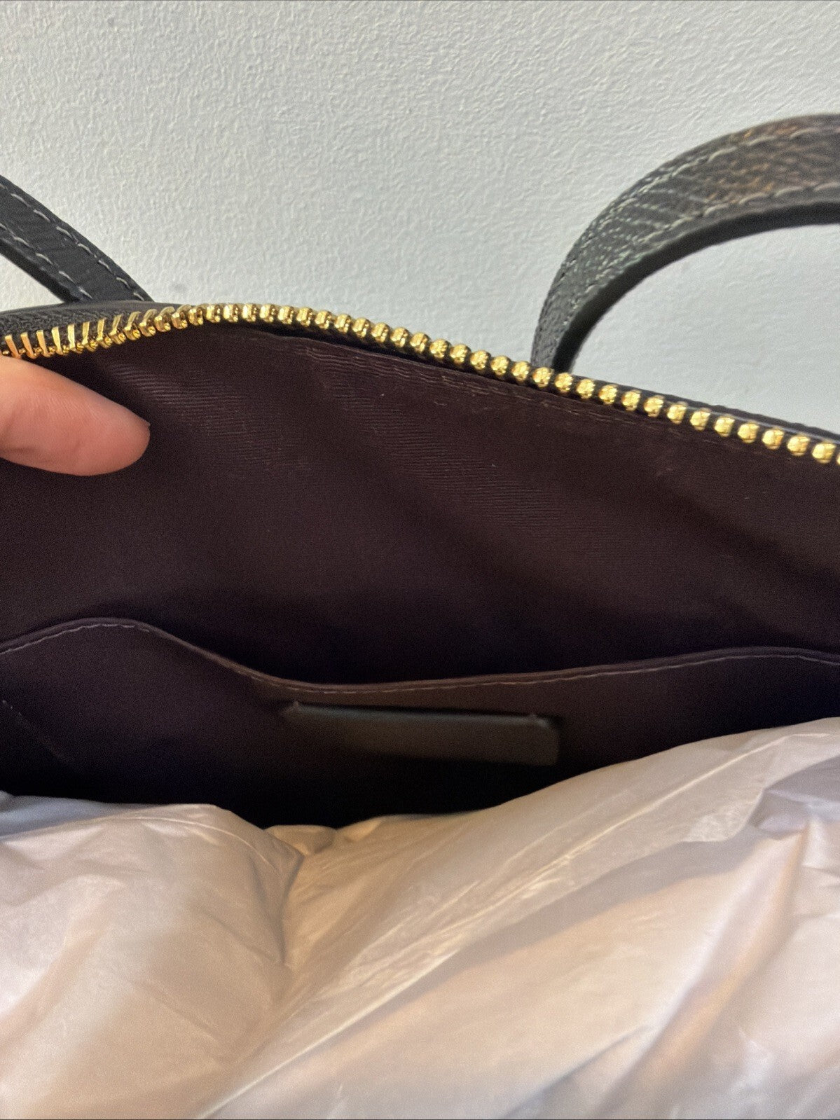 Coach FIONA Black Leather Tote Bag Zip Top Gold Logo Hardware BNWT £350