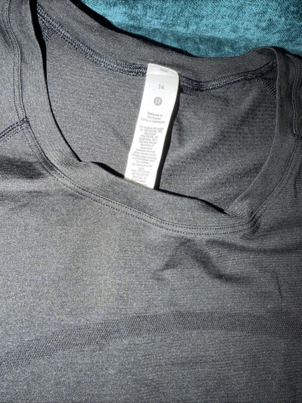 Lululemon Swiftly Relaxed Long-Sleeve Shirt Top Black size UK 18 US 14 New