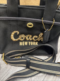 Coach custom 2025 Lunar New Year Cargo Tote 26 Black Snake Script New Rare! BN