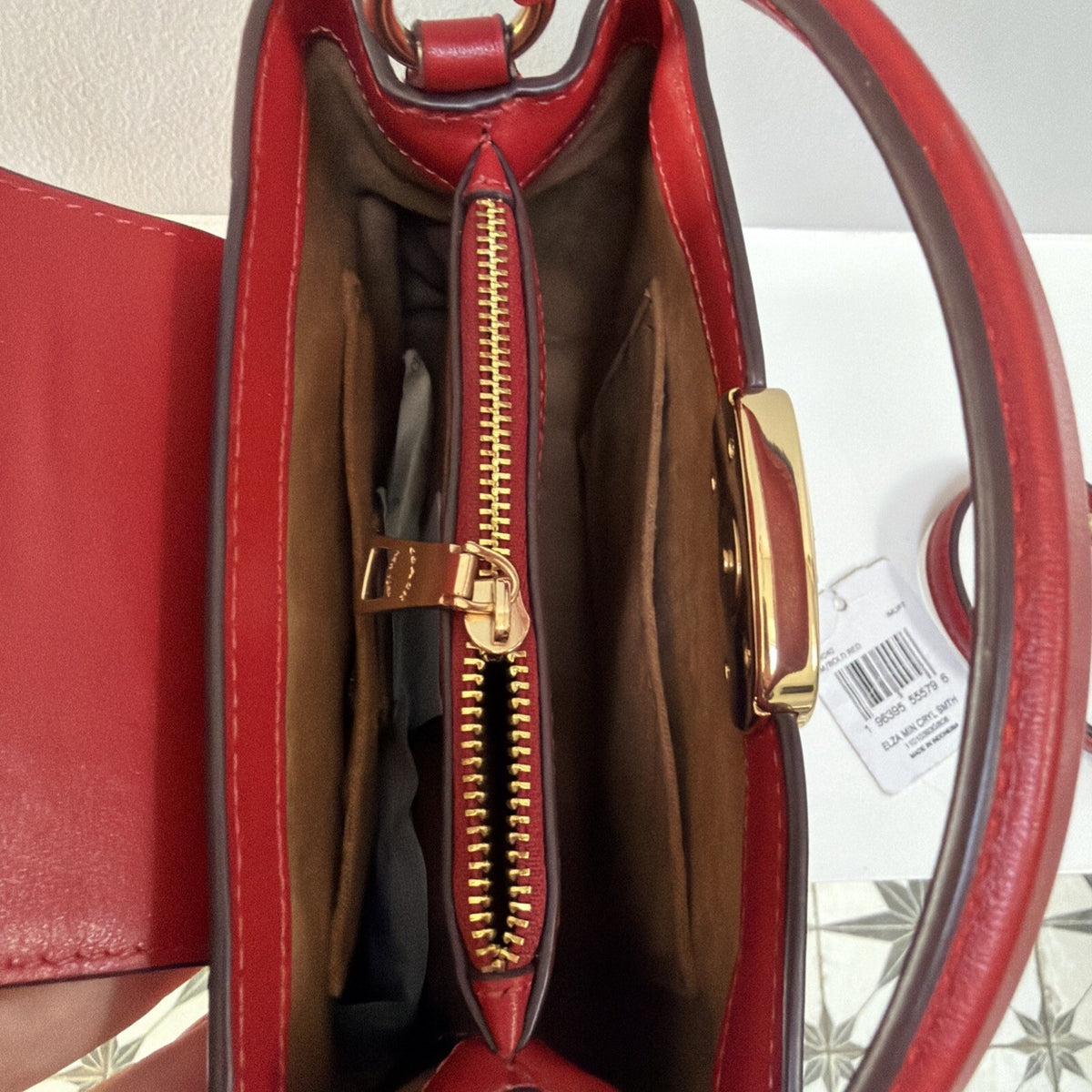 Coach Eliza Mini Carryall Bag Bold Red Leather  Rare! £450 BNWT