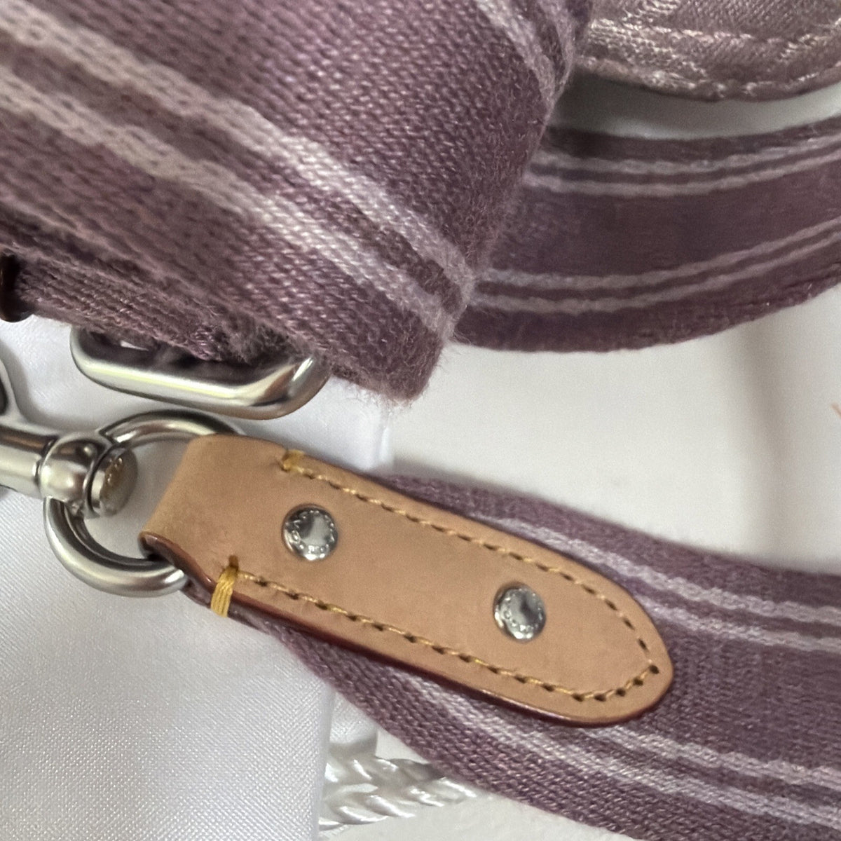 Coach Denim Kira Crossbody Bag Lavender Pink Signature C Wristlet BN