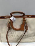 Coach Reese 28 Tote Bag BNWT Horse & Carriage Leather & Natural Canvas