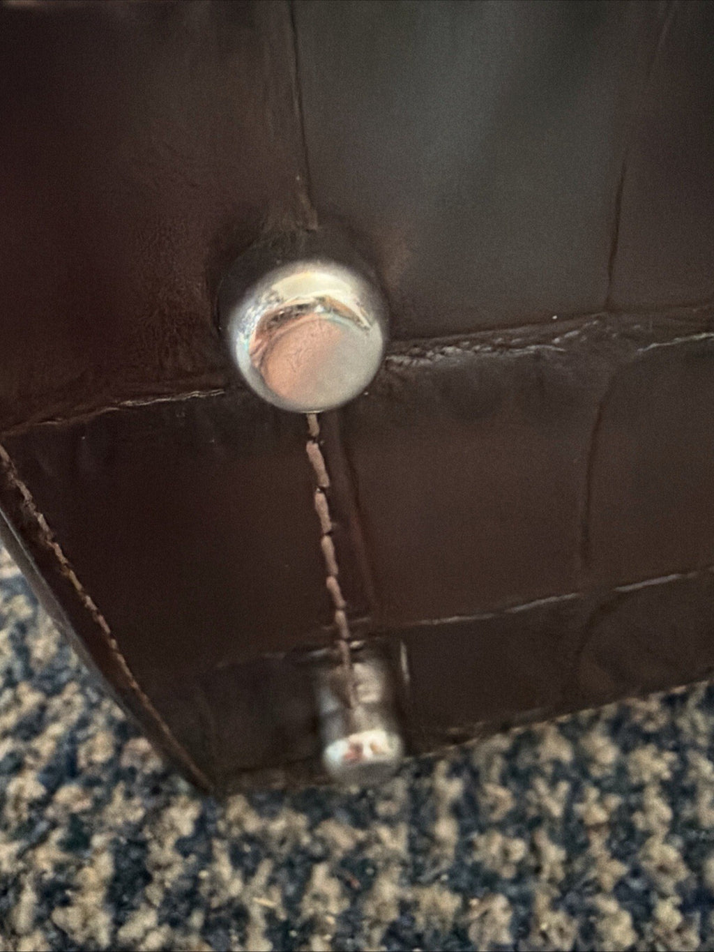 Coach Willow Maple Brown Croc Bucket Bag £475 New Leather Silver Hardware
