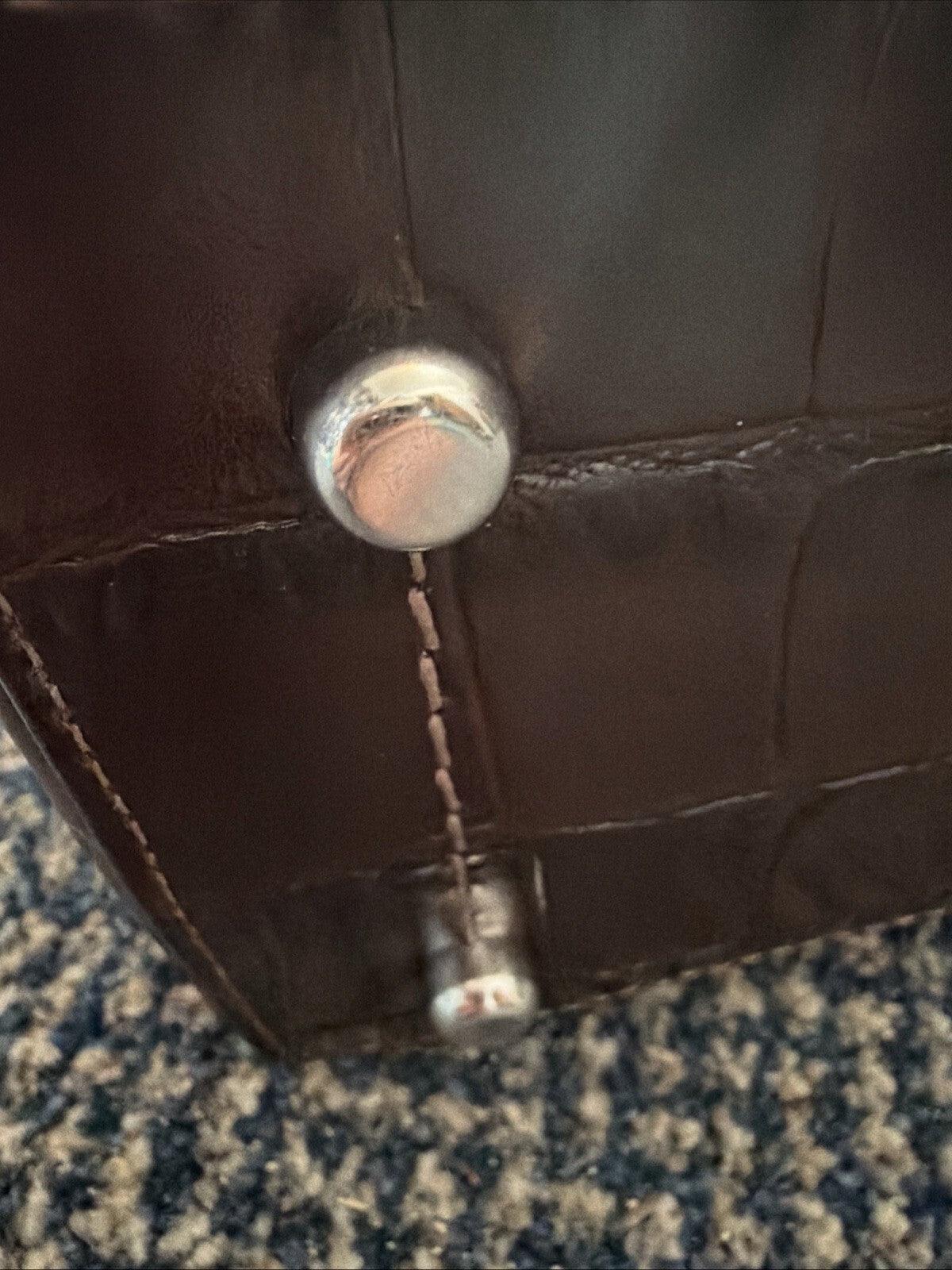 Coach Willow Maple Brown Croc Bucket Bag £475 New Leather Silver Hardware