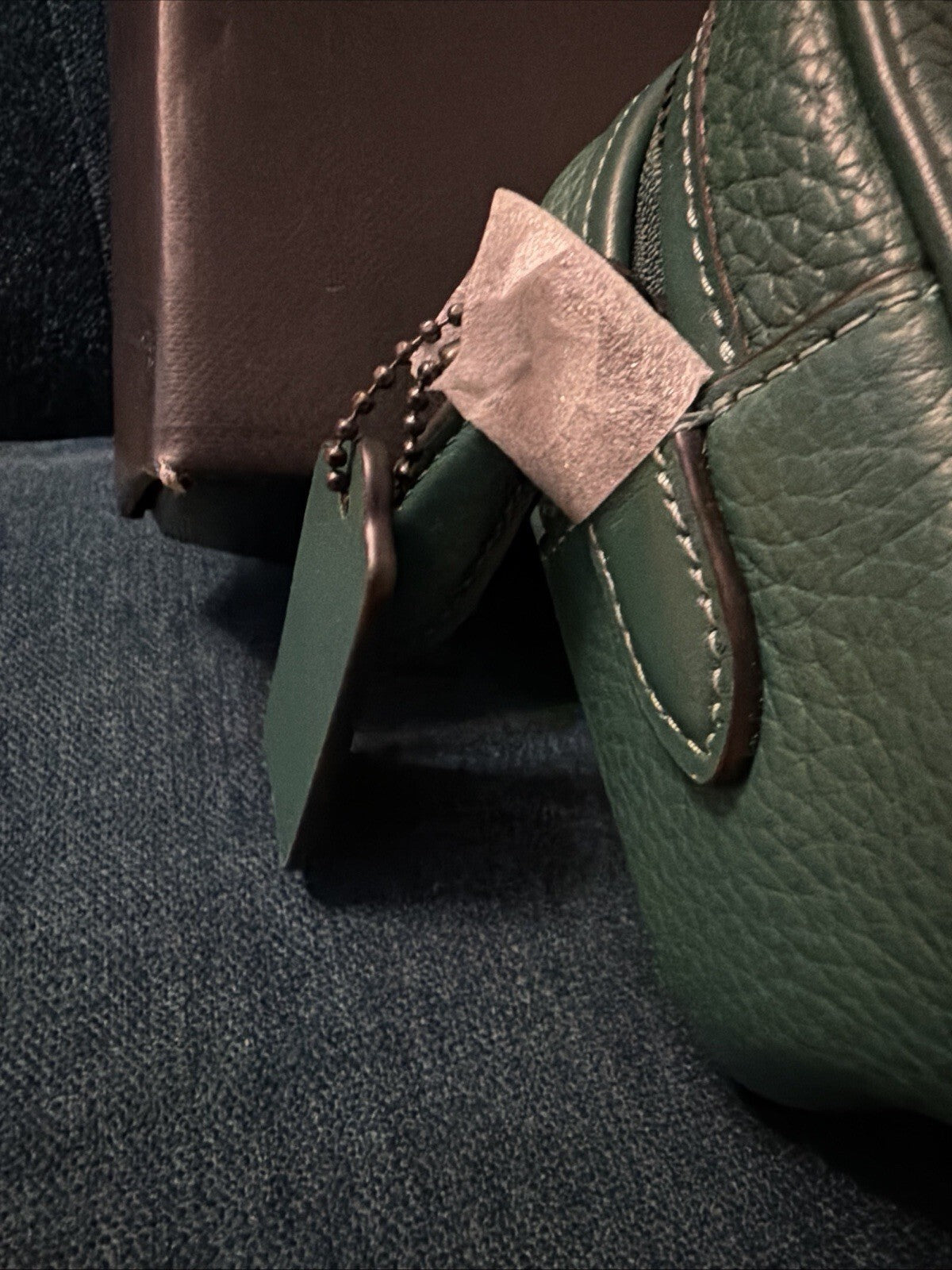 COACH Leather Camera Bag Shoulder Bag CC386 Dark Pine Green BNWT