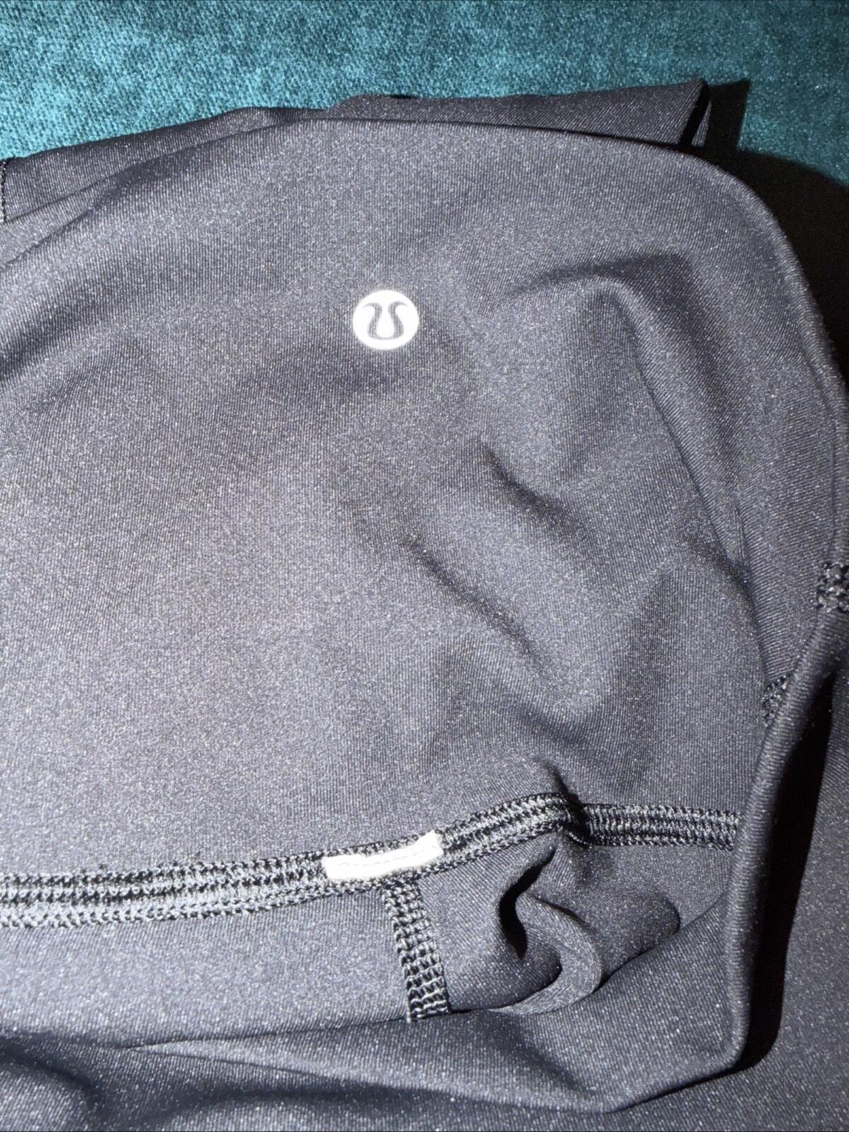 Lululemon Wunder Under Crop Leggings II Roll Down Scallop Luxtreme 24” Black Uk8